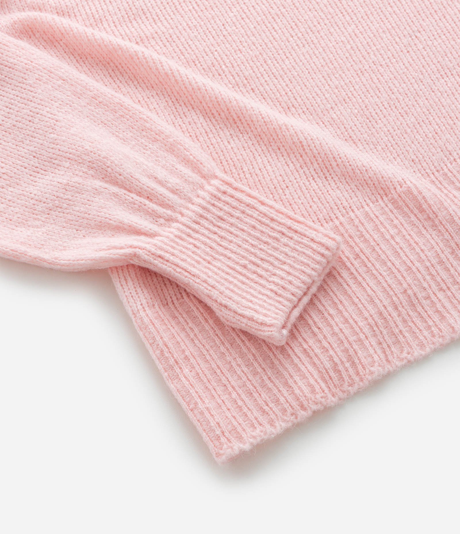 Suéter em Tricô com Gola Alta e Manga Bufante Curve & Plus Size Rosa 7
