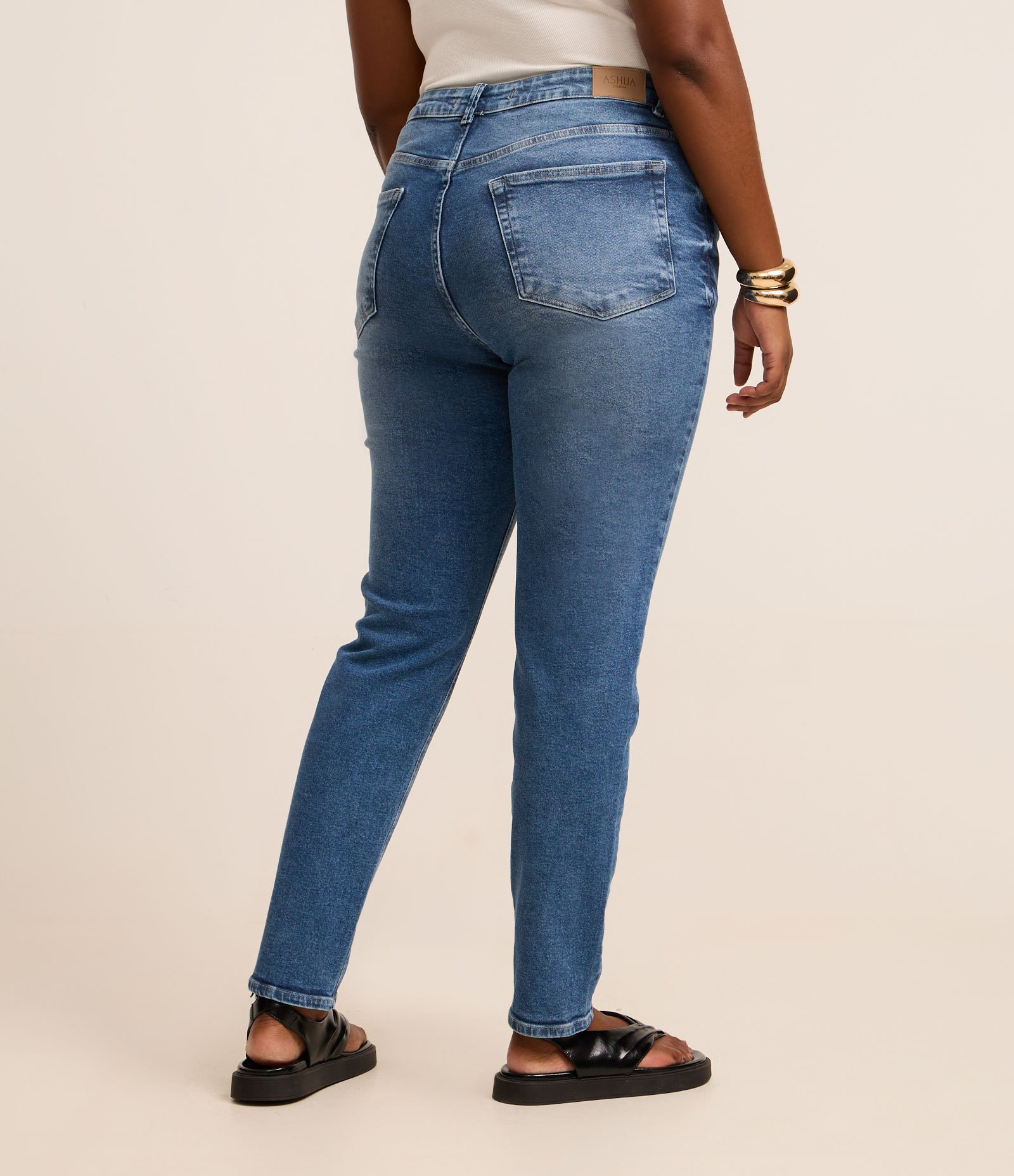 Calça Skinny em Jeans Curve & Plus Size Azul 5
