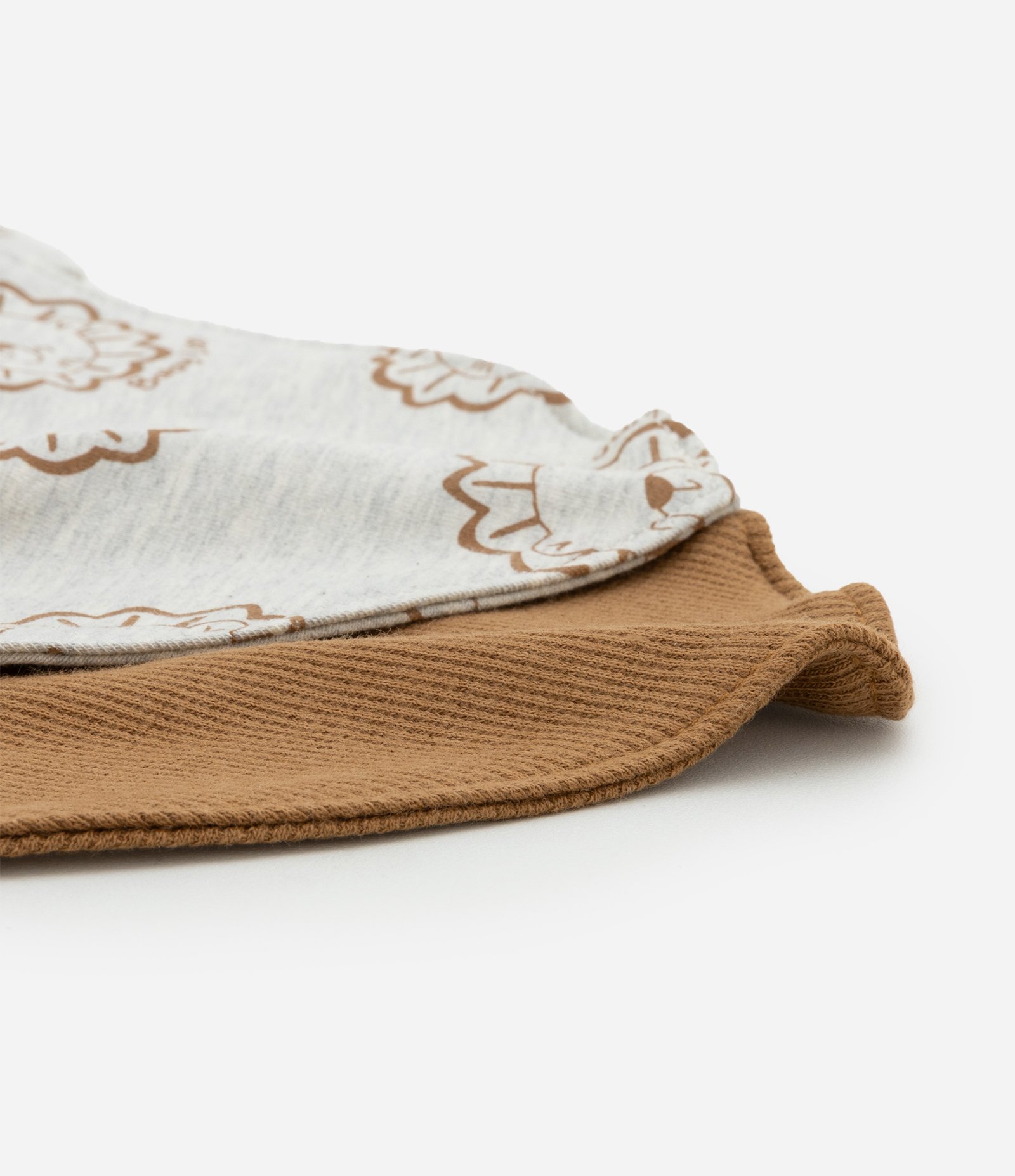 Kit 02 Babadores Infantis com Estampa Leão - Tam Único Marrom/Bege 3