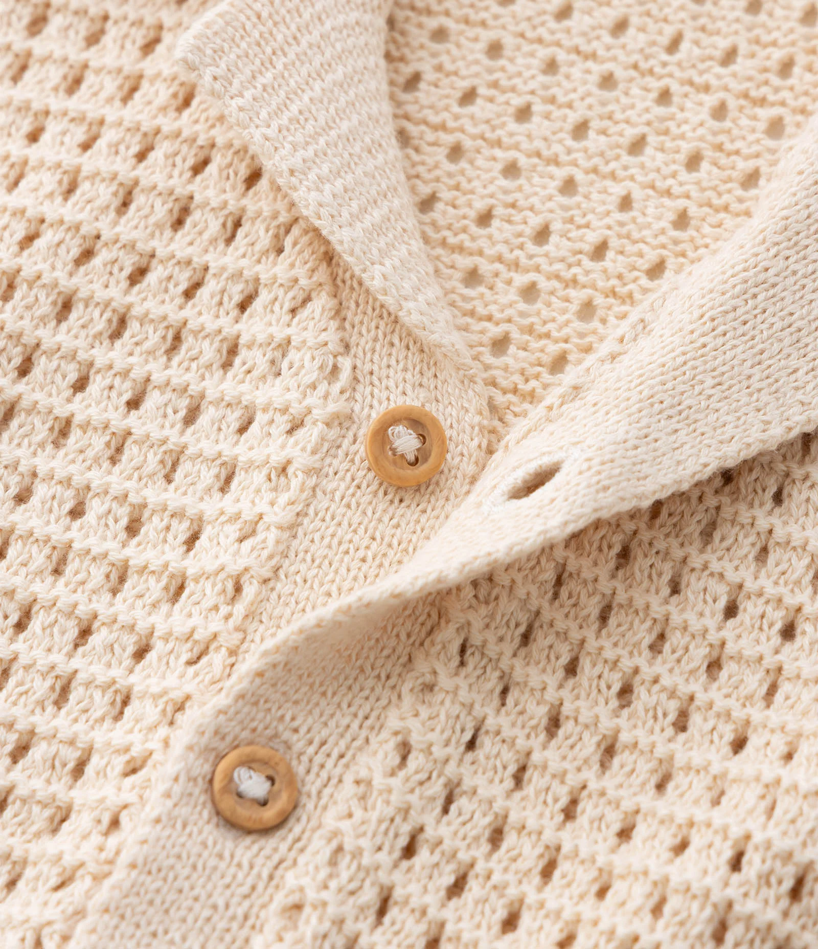 Camisa Infantil em Tricô Maquinetada - Tam 1 a 6 Anos Bege 4