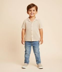 Camisa Infantil em Tricô Maquinetada - Tam 1 a 6 Anos