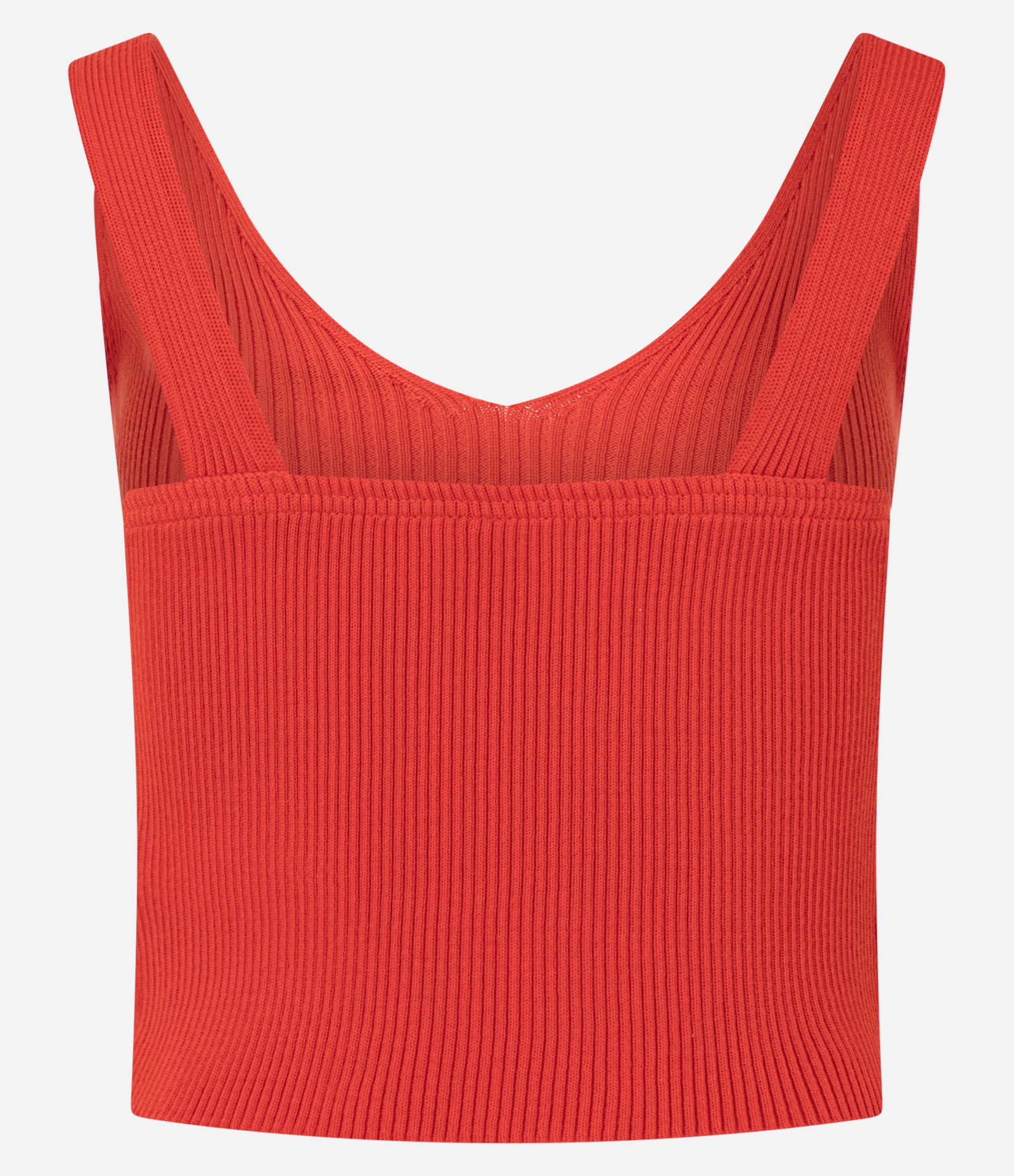 Blusa Regata em Tricô com Decote em V Vermelho 6