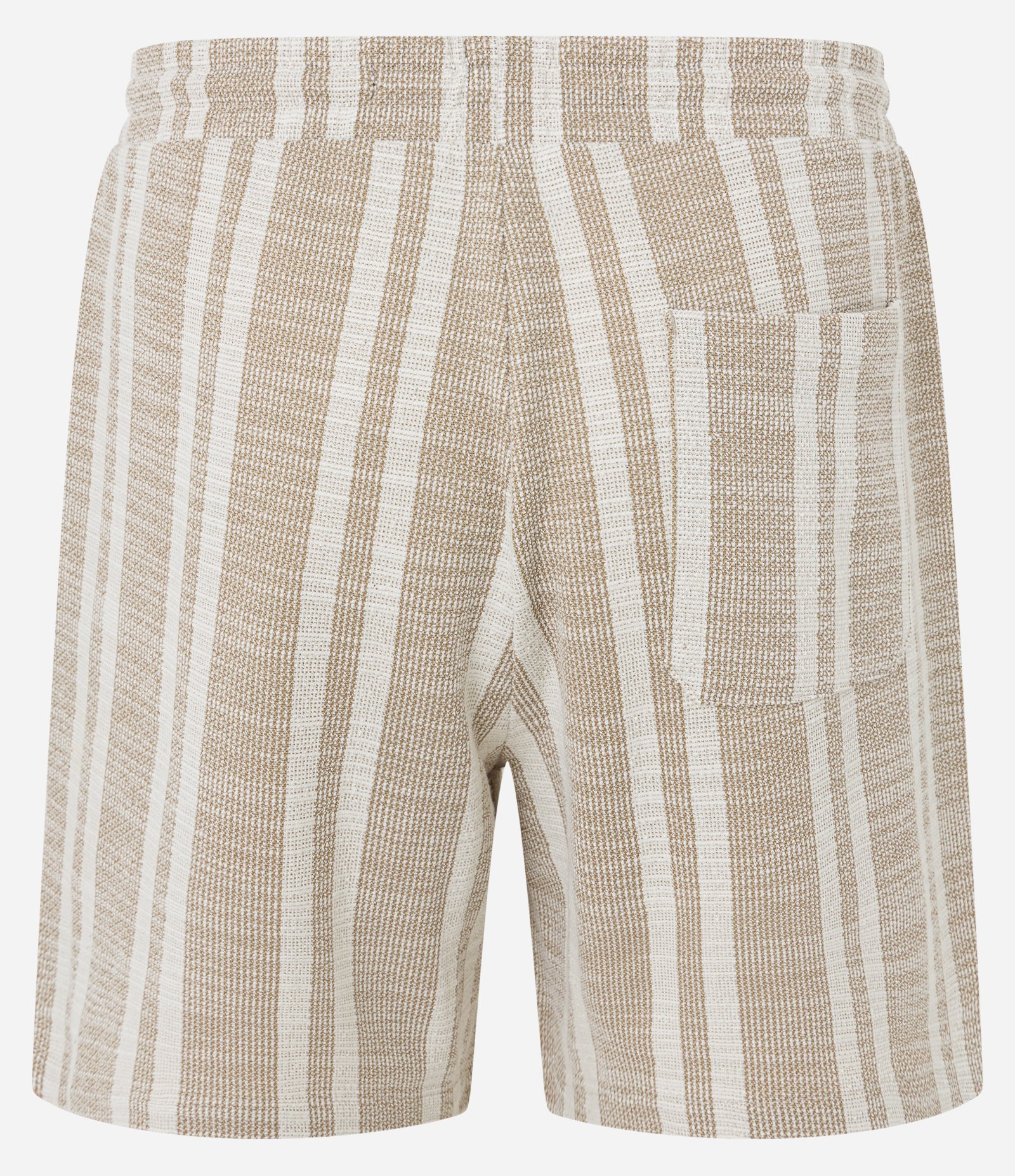 Bermuda em Jacquard Com Estampa Listrada e Texturizada Bege 8