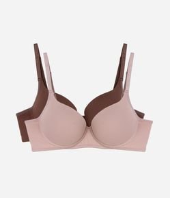 Kit 02 Sutiãs com Bojo em Microfibra