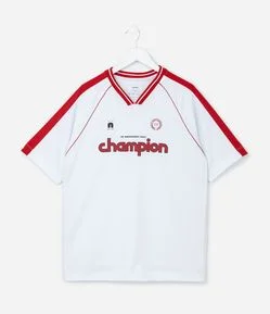 Camiseta Infantil Esportiva com Estampa Lettering e Tecnologia Dry Tam - 5 A 14 Anos