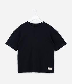 Camiseta Oversized Infantil em Suedine - Tam 5 a 14 Anos