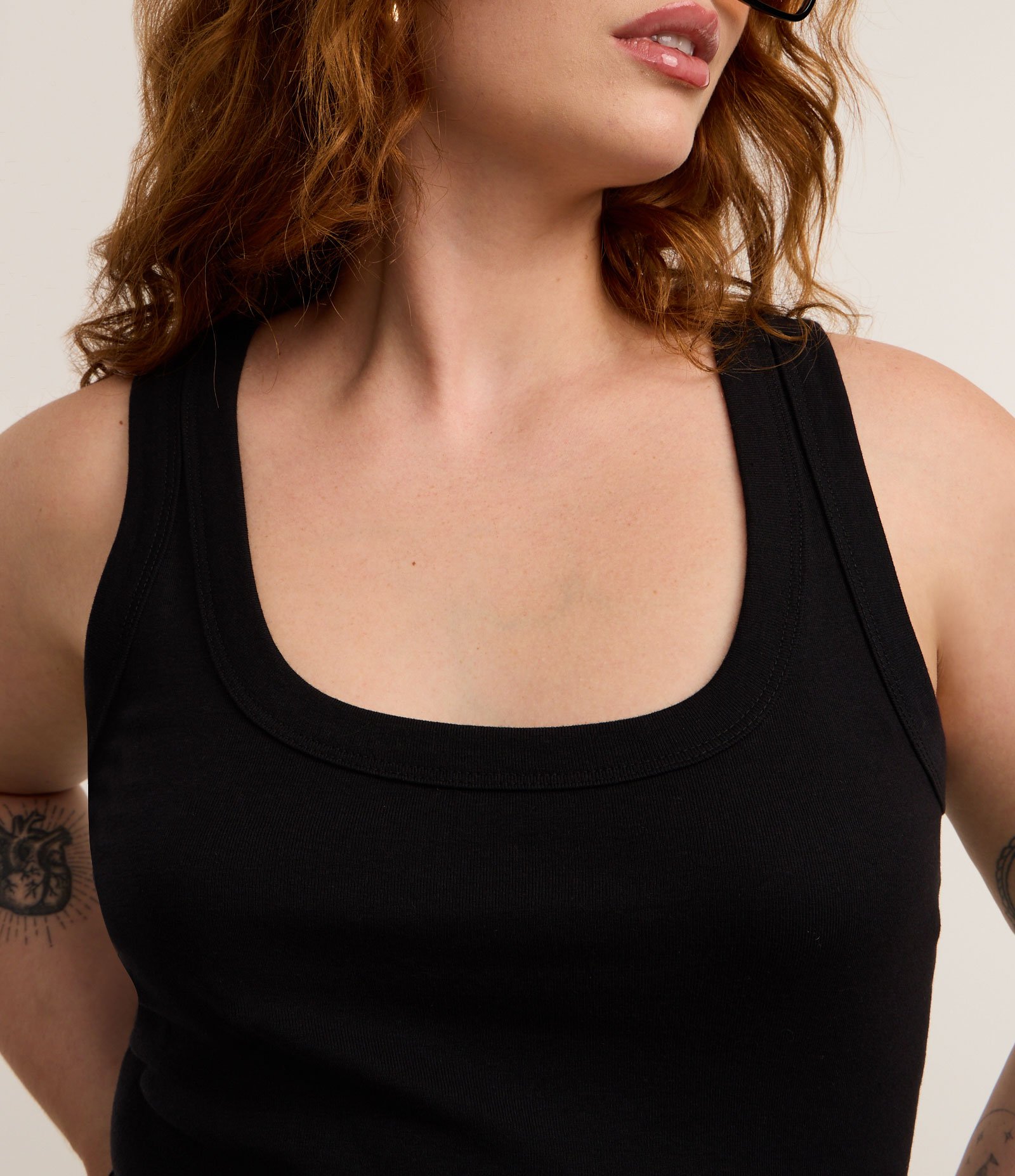 Vestido Midi sem Manga em Ribana Curve & Plus Size Preto 3