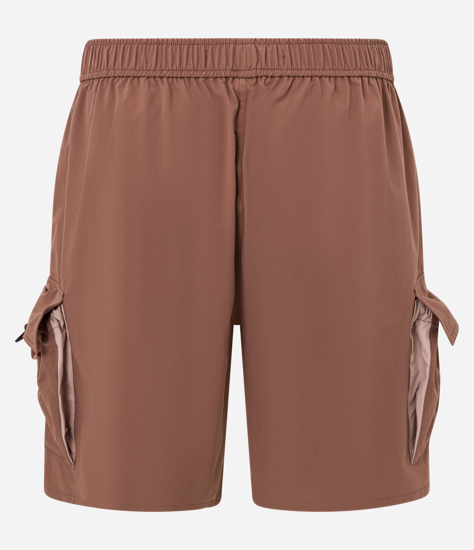 Bermuda Baggy com Cós Elástico Cinto Ajustável e Bolso Cargo Marrom 3