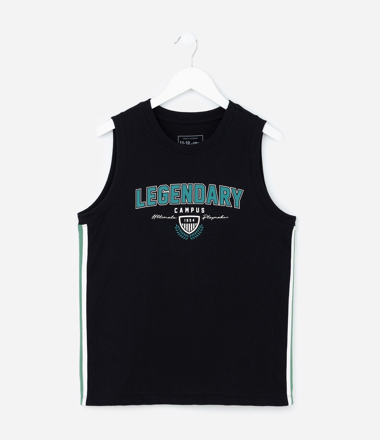 Regata Esportiva Infantil com Estampa Legendary - Tam 5 a 14 Anos Preto 1