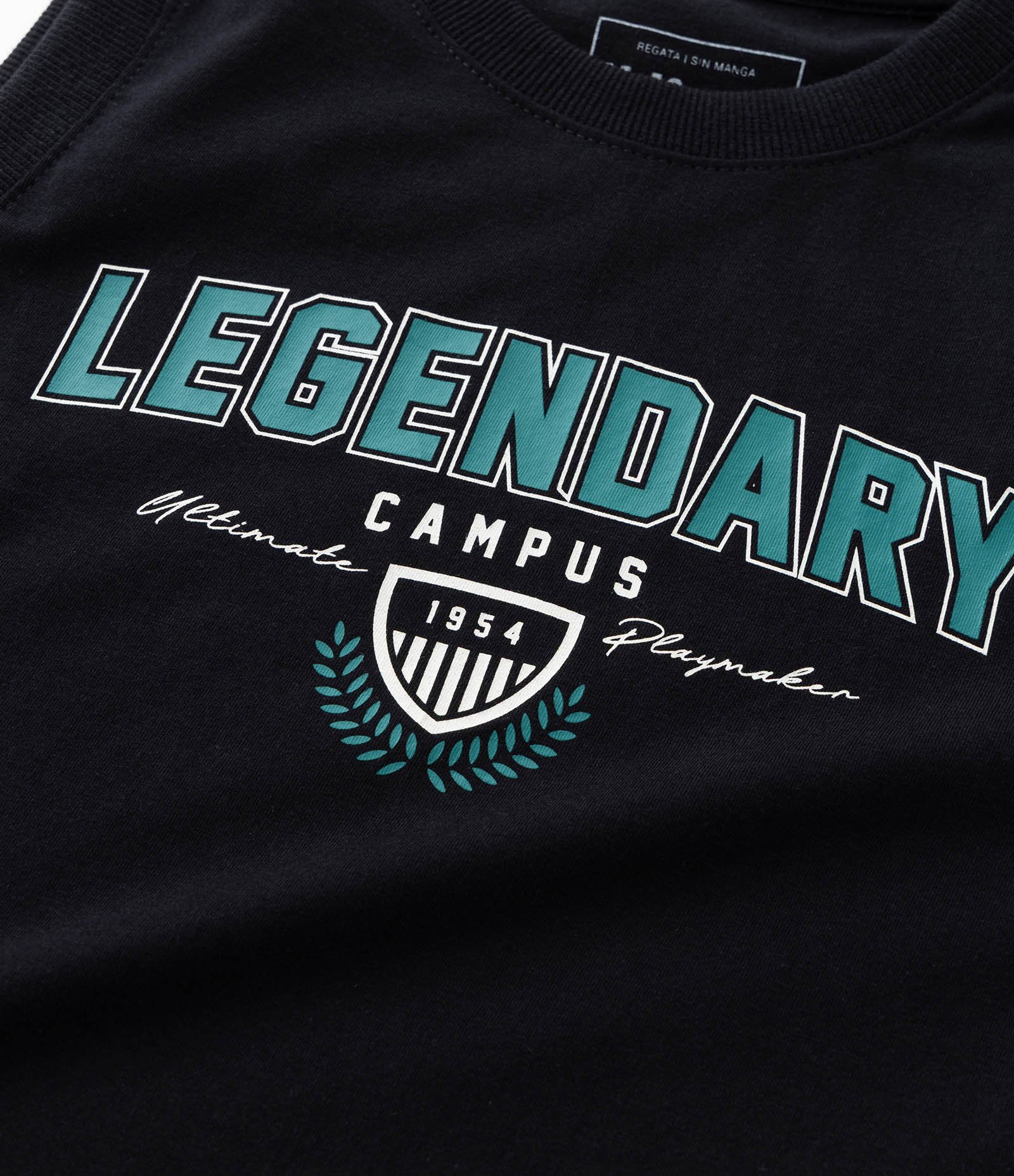 Regata Esportiva Infantil com Estampa Legendary - Tam 5 a 14 Anos Preto 6