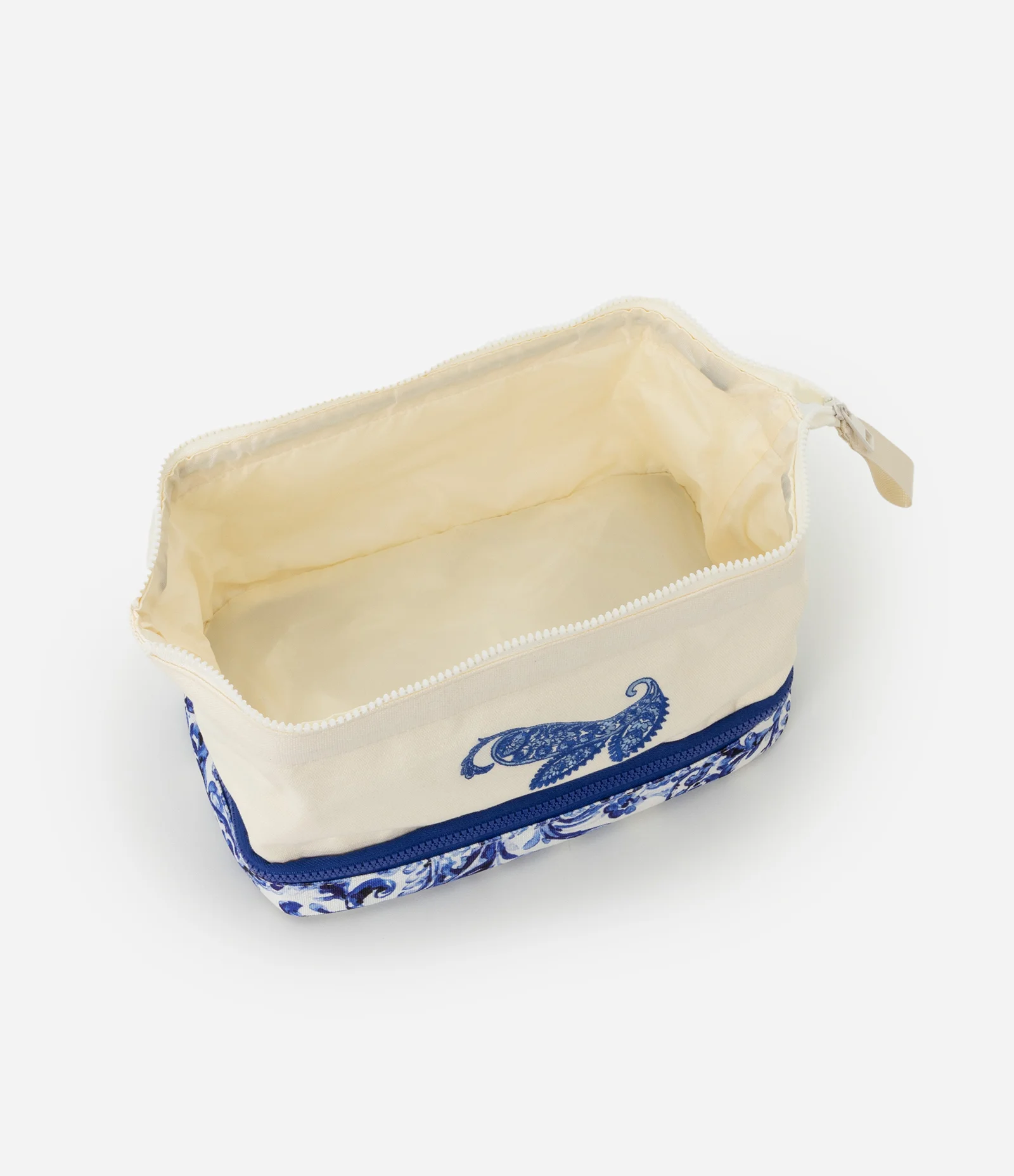 Necessaire Retangular em Algodão com divisória e Bordado Multicores 4