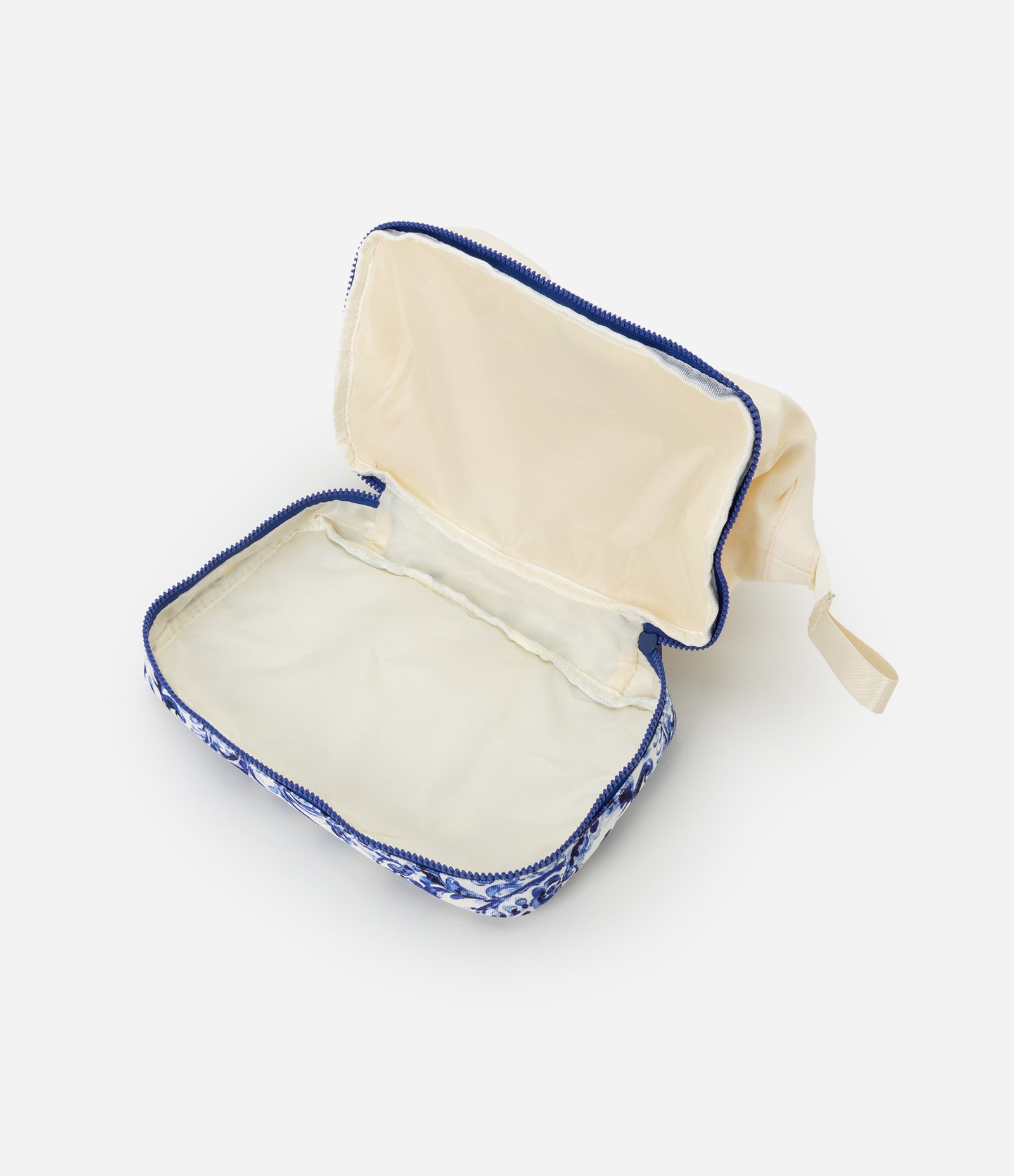 Necessaire Retangular em Algodão com divisória e Bordado Multicores 6