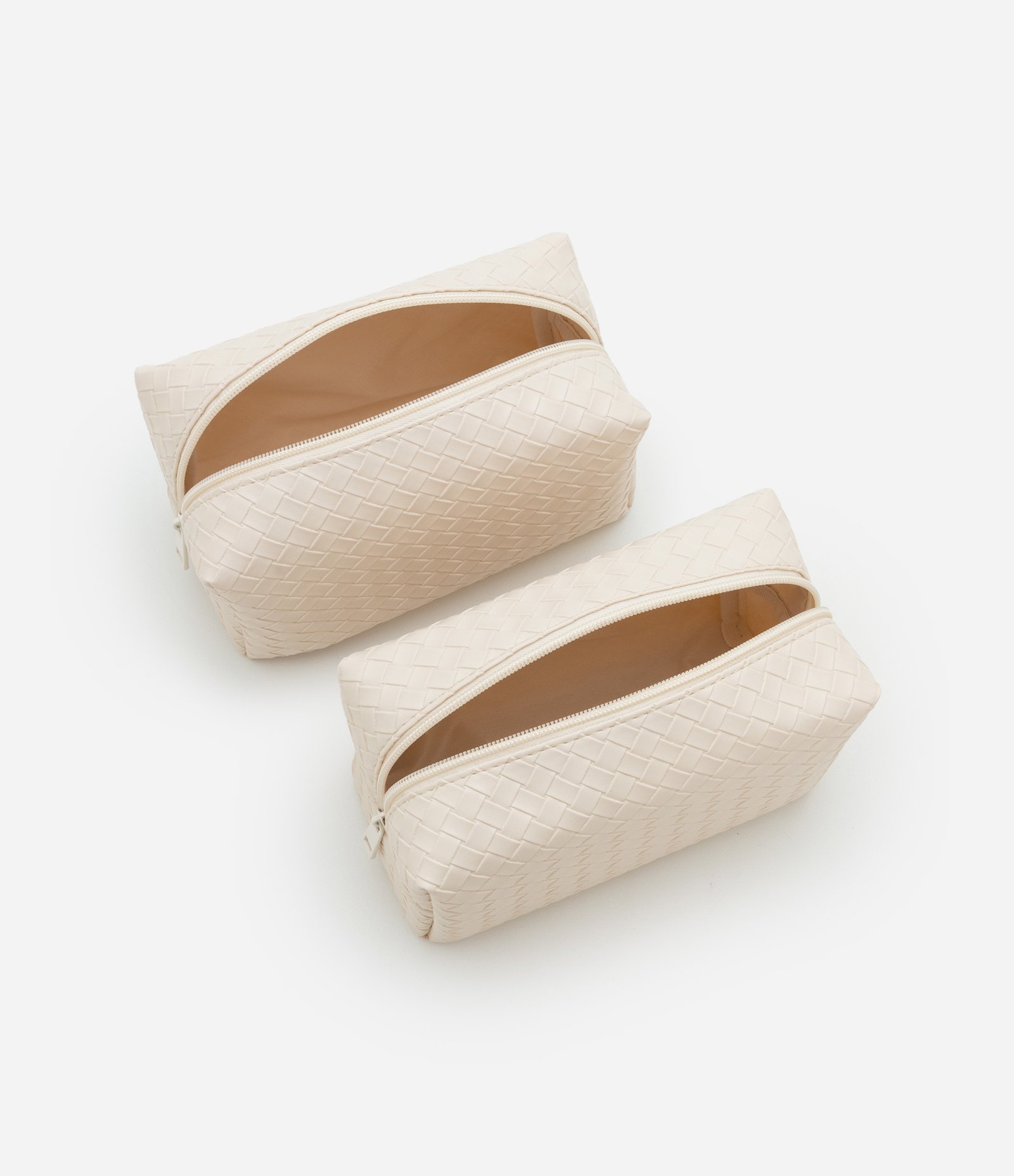 Kit 03 Nécessaire com Formas Diferentes e Textura Bege 4