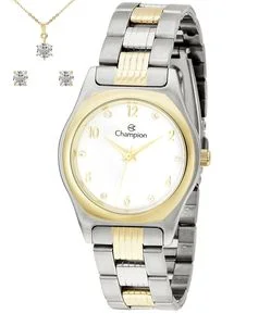 Kit Relógio Analógico Feminino Champion  