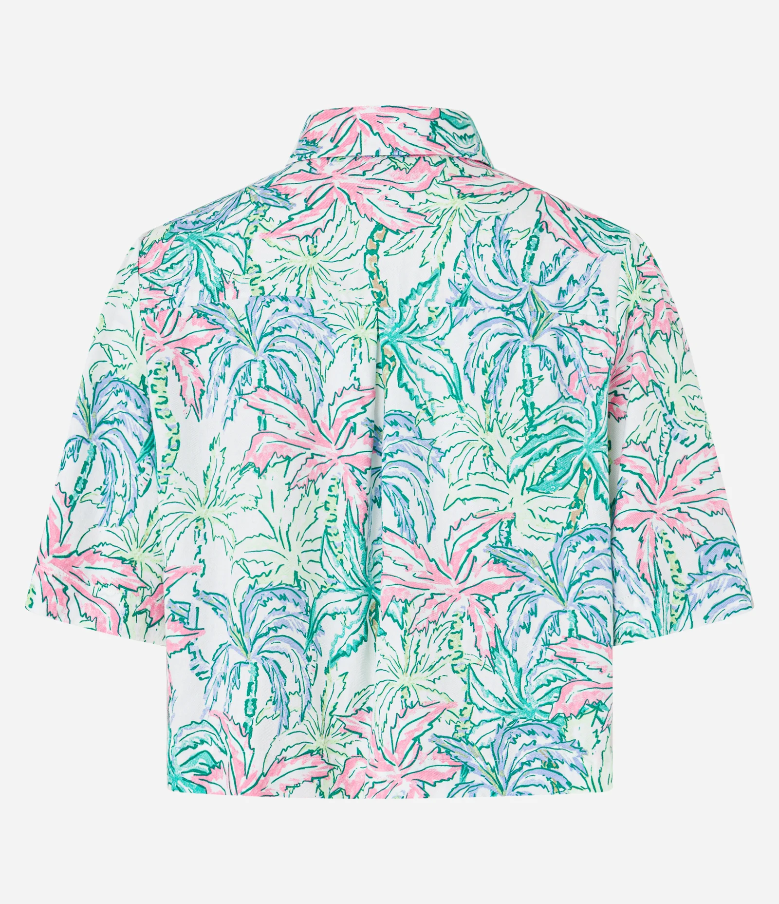 Camisa Curta Over em Viscose com Estampa Floral Multicores 2