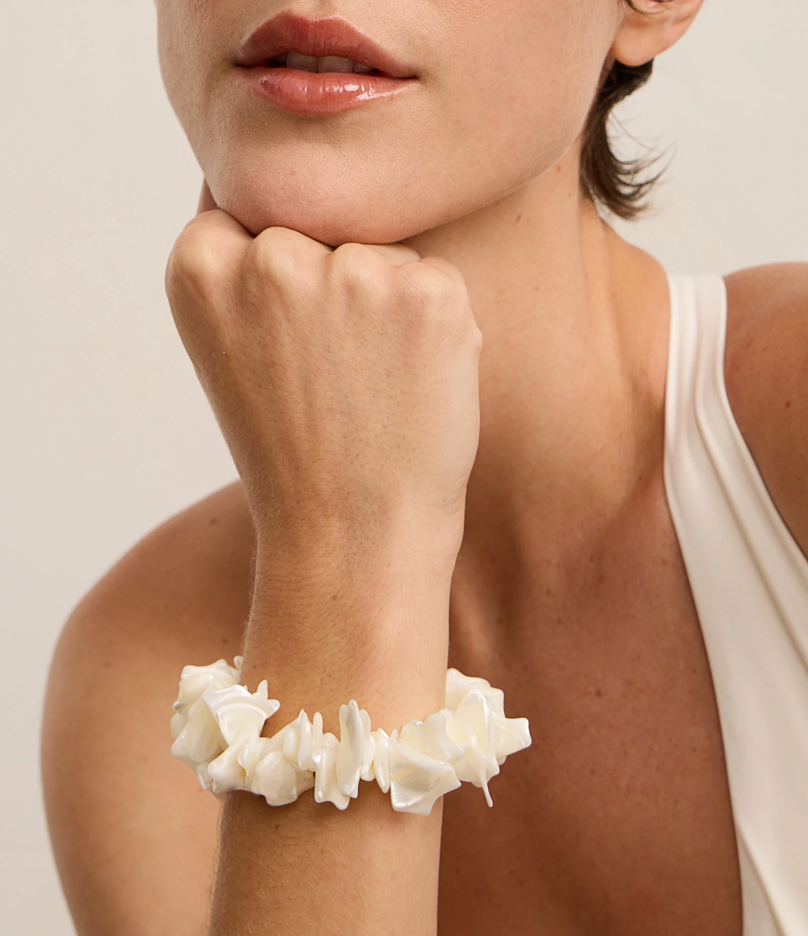 Pulseira com Cascalhos Perolado 1