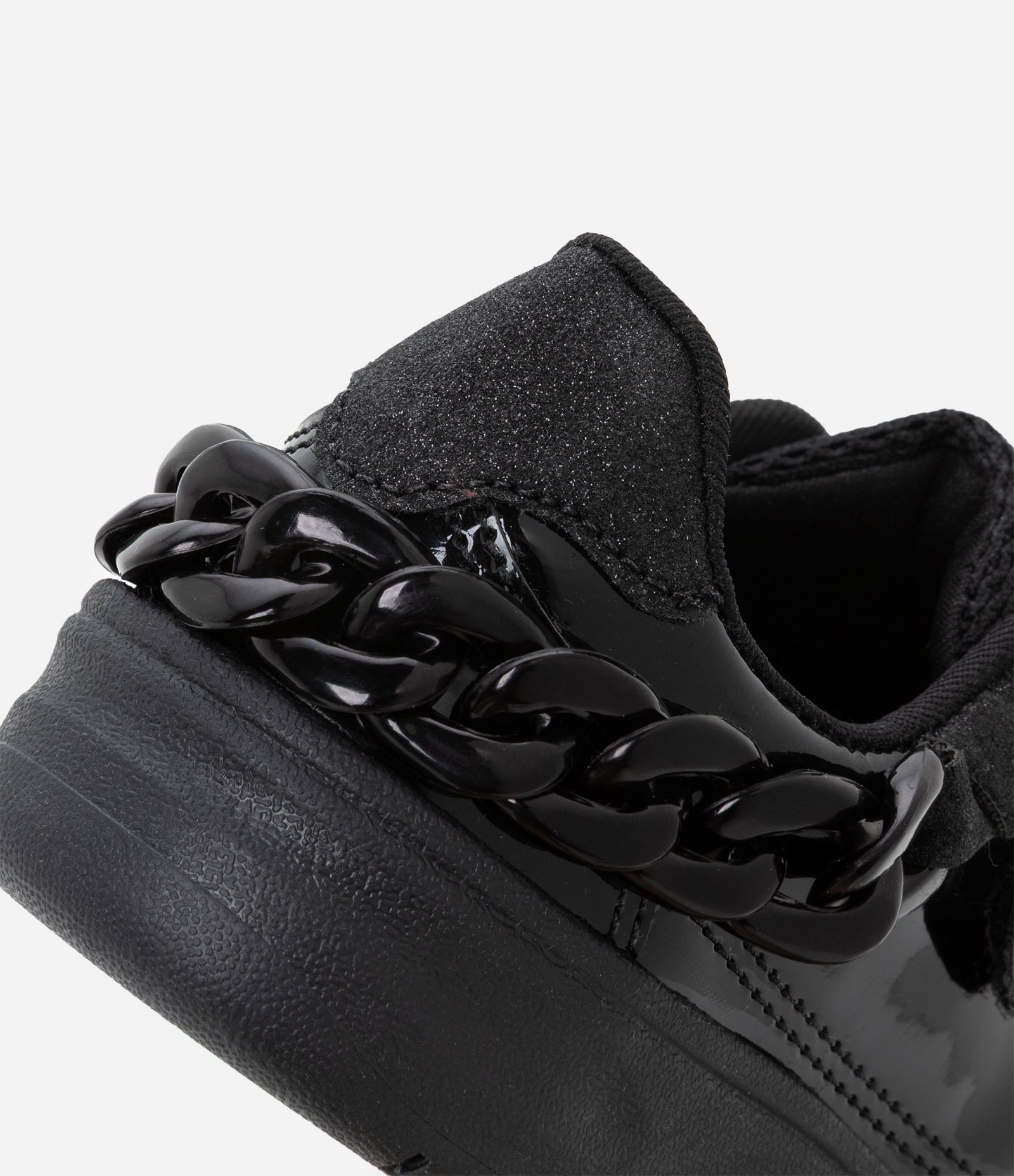 Tênis Infantil em PU com Detalhe de Corrente - Tam 28 ao 34 Preto 3