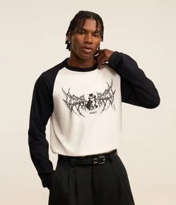 Camiseta Comfort em Algodão com Estampa de Gato