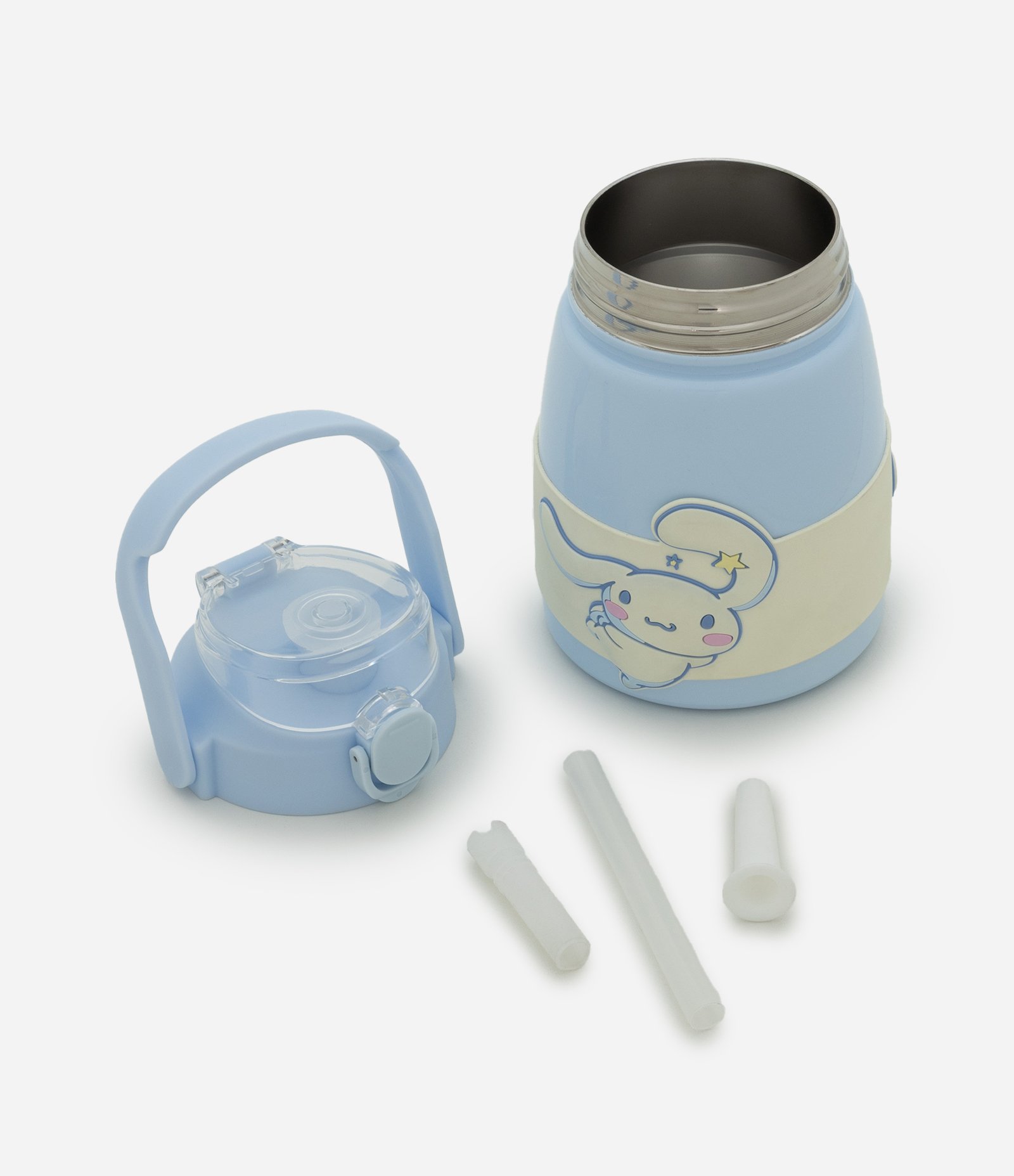 Garrafa Térmica com Botão de Metal e Personagem Cinnamoroll 750ml Azul 4
