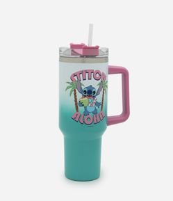 Copo Térmico com Canudo do Stitch 1,2L