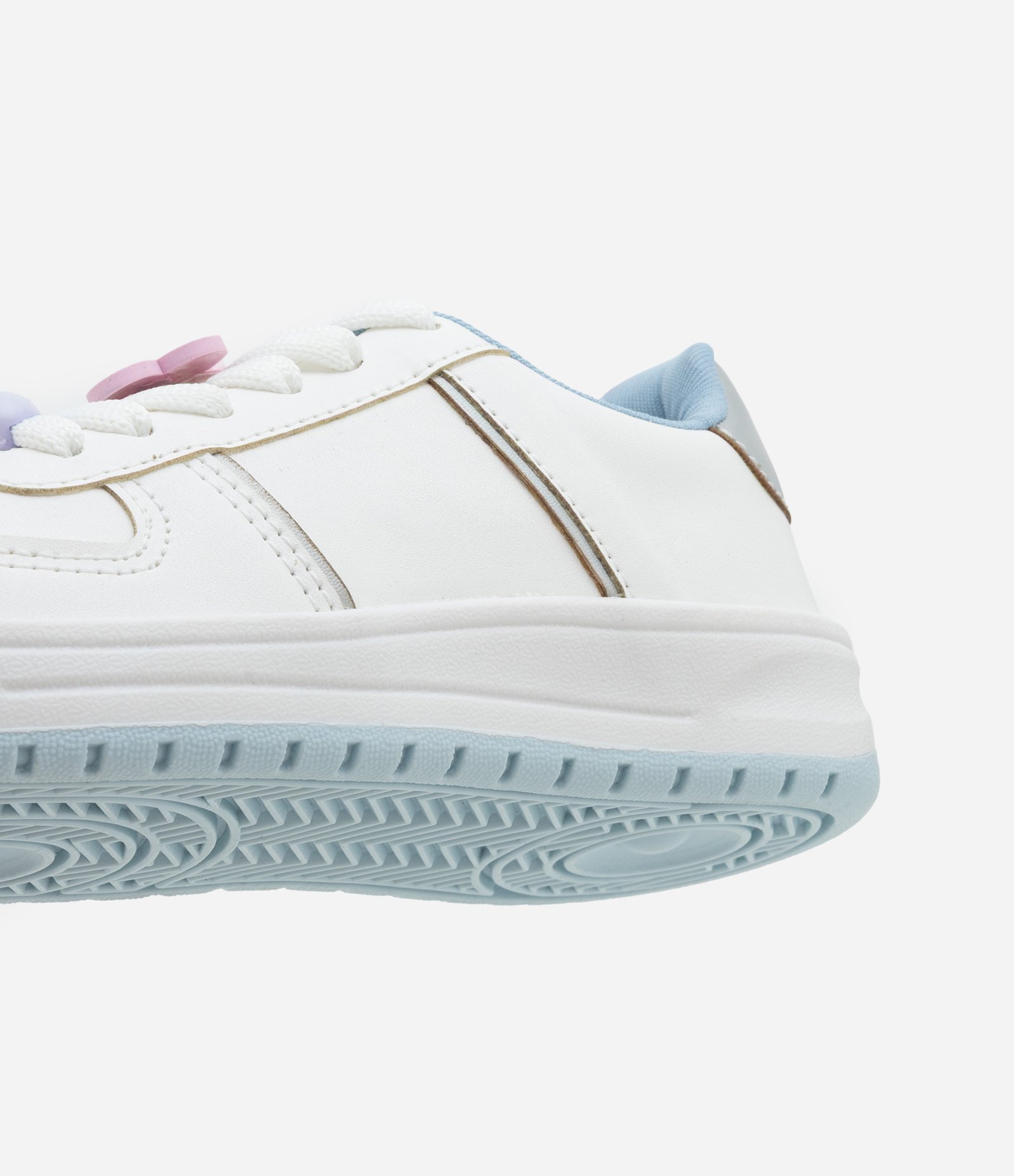 Tênis Infantil com Patch de Flor e Bolinhas - Tam 28 ao 34 Branco 2