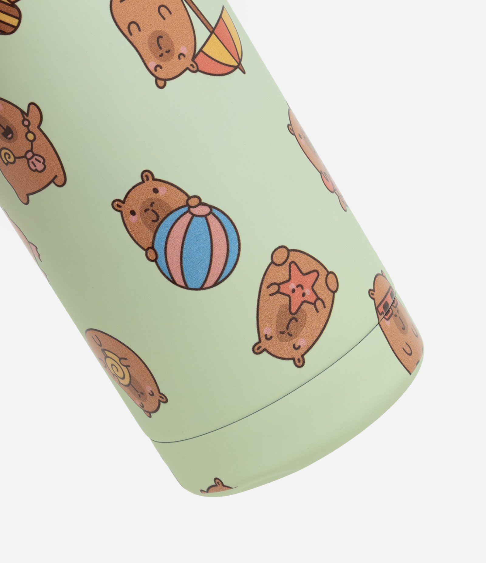 Garrafa em Metal com Estampa de Capivaras 1L Verde 5