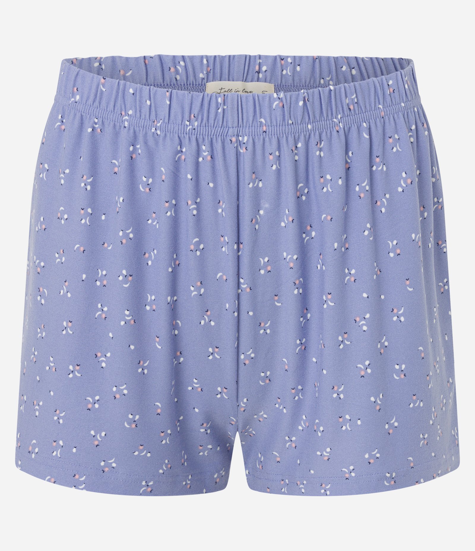 Pijama Short Doll em Peach Touch com Rendinha e Estampa de Mini Frutas Roxo 7