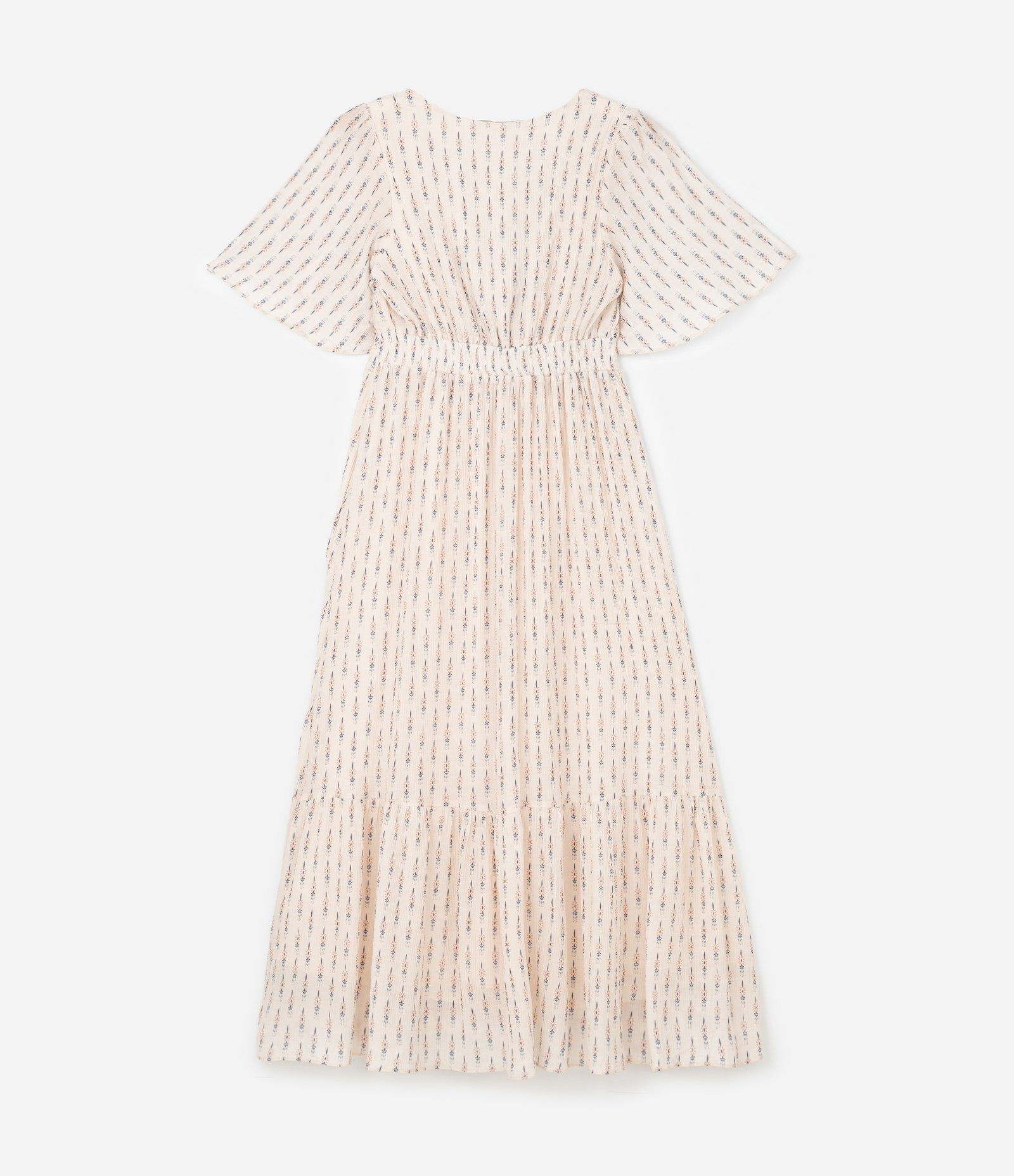 Vestido Longo em Viscose com Amarração e Estampa Étnica Curve & Plus Size Bege 6