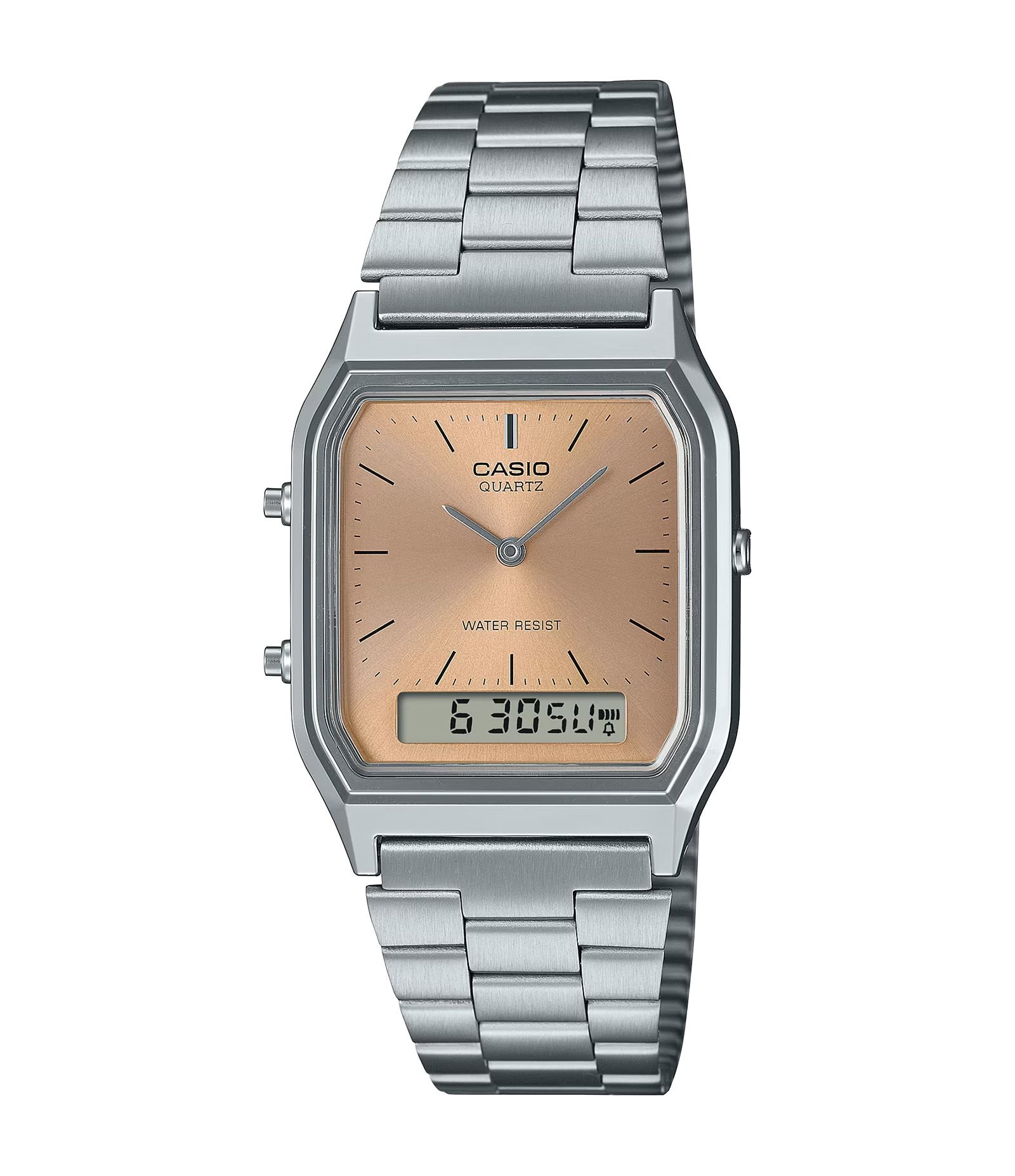 Relógio Anadigi Vintage Casio AQ-230A-4AMQYDF       Prata 1