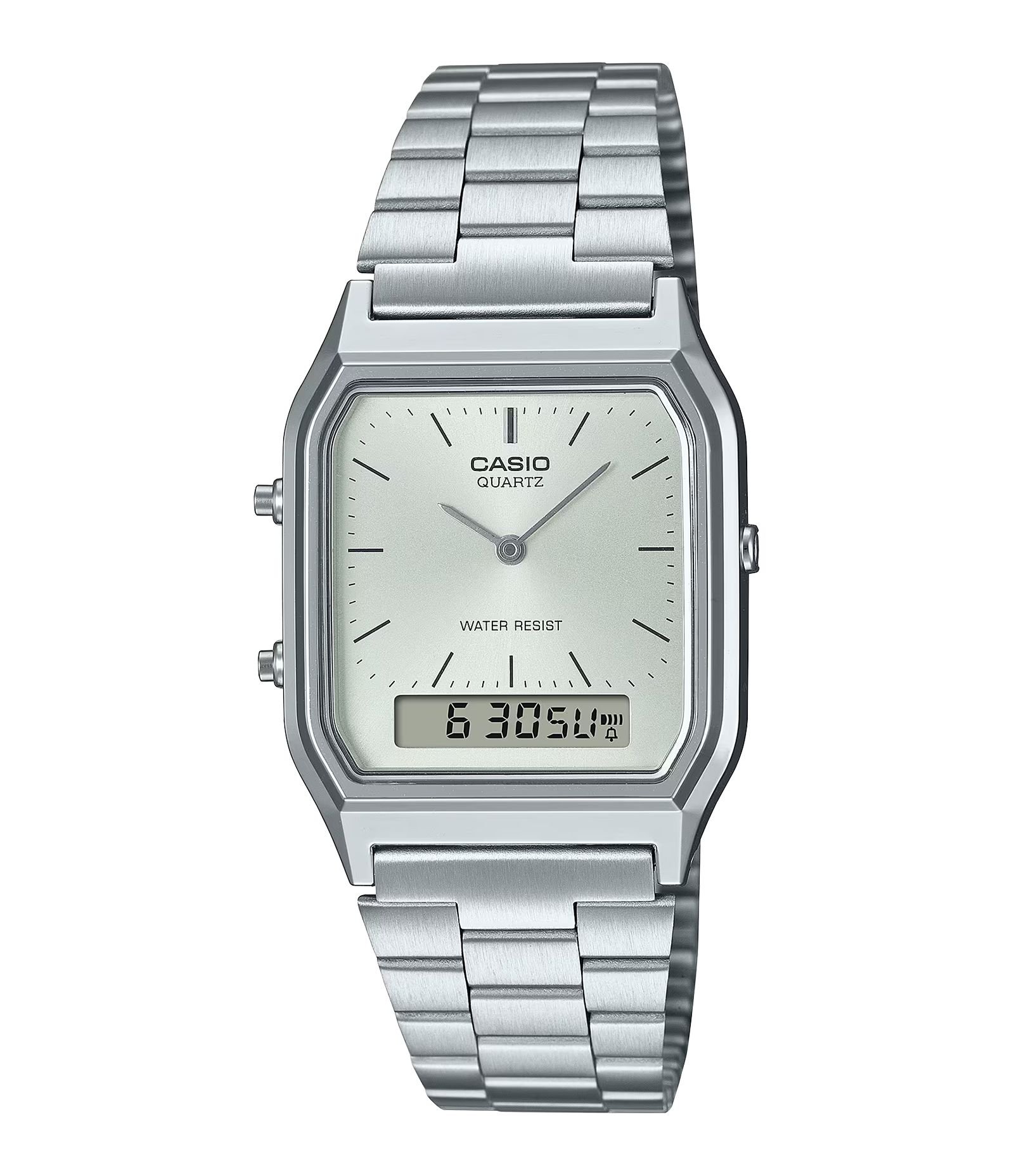 Relógio Anadigi Vintage Casio AQ 230A 7AMQYDF SC     PRATA 1