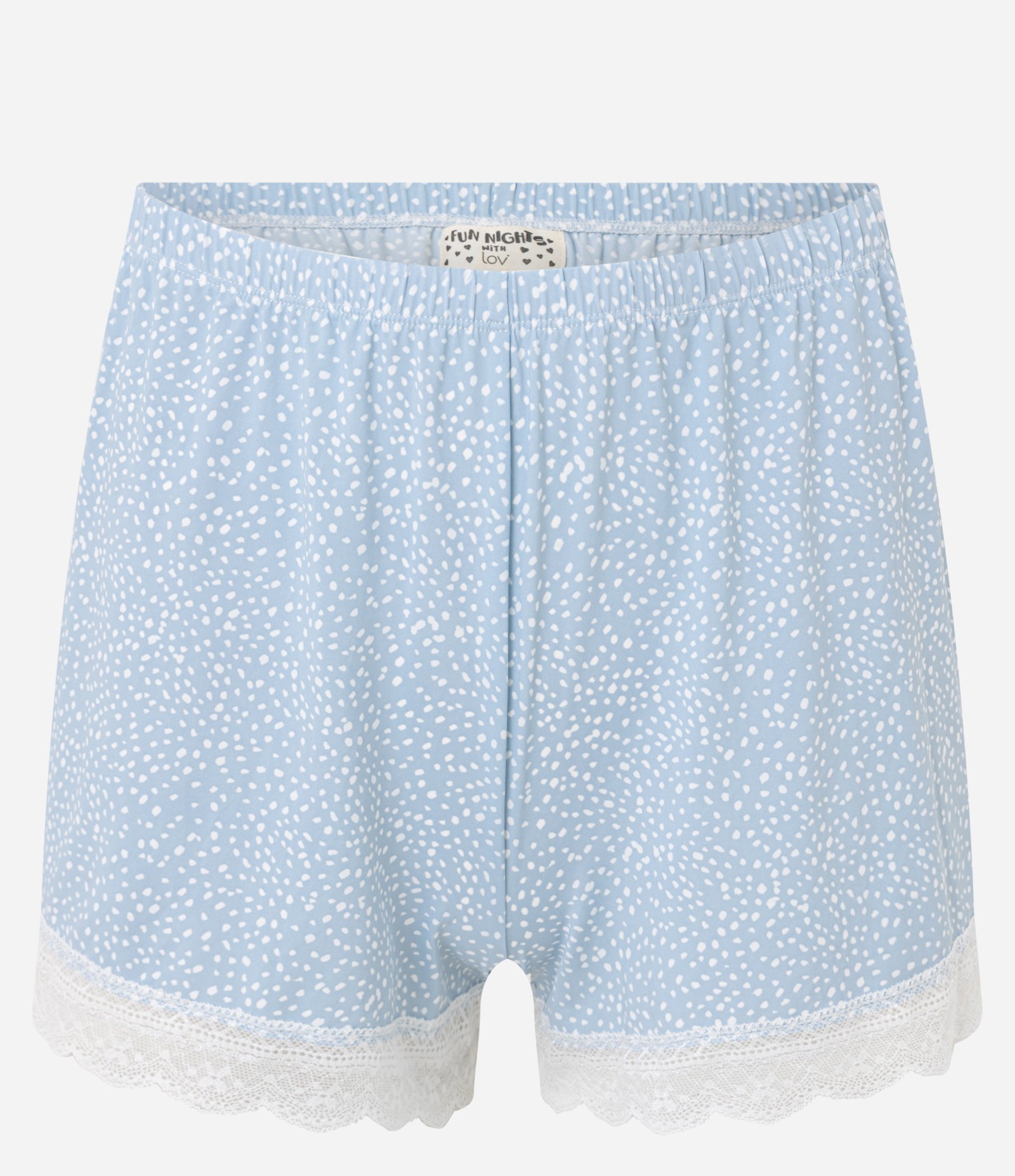 Pijama Short Doll em Microfibra Poá com Rendinha Skyway 3