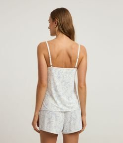 Pijama Short Doll em Microfibra com Estampa de Frutas