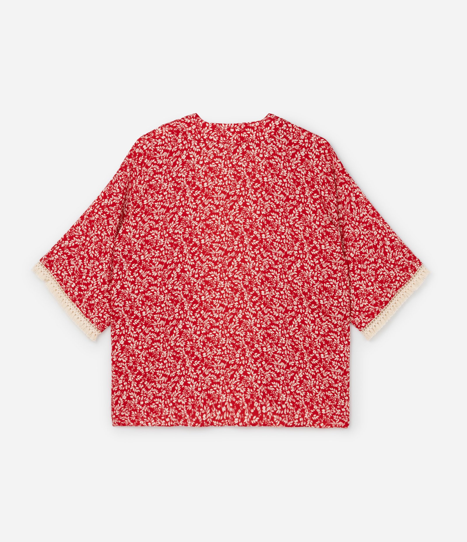 Kimono em Viscose com Estampa Liberty Curve & Plus Size Vermelho 6