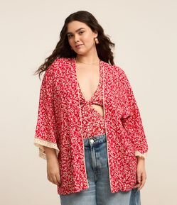 Kimono em Viscose com Estampa Liberty Curve & Plus Size