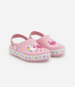 Sandália Babuche Infantil com Patch Unicórnio - Tam 21 a 28