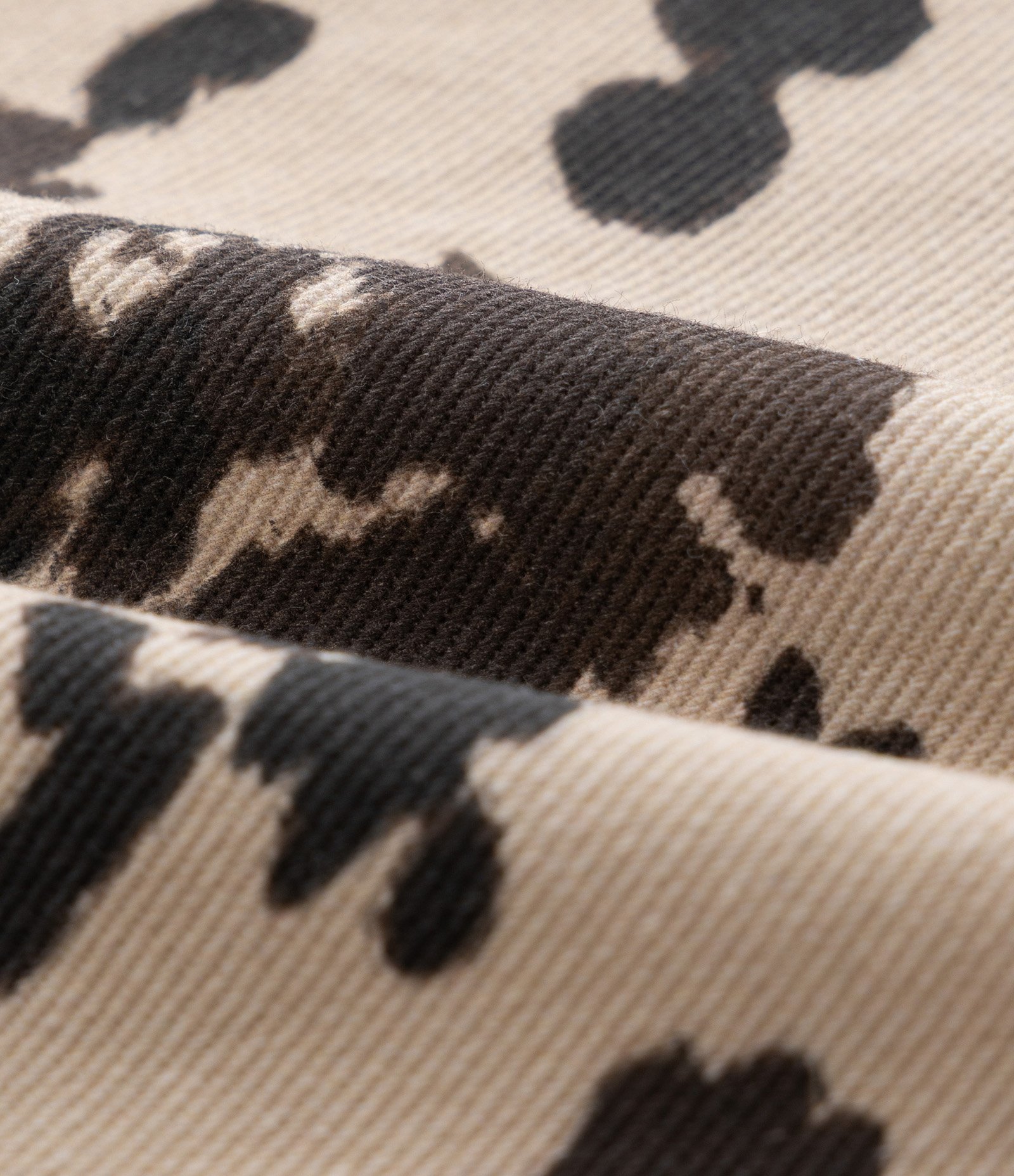 Calça Wide Leg em Sarja com Estampa de Animal Print Vaca Curve & Plus Size Bege 9