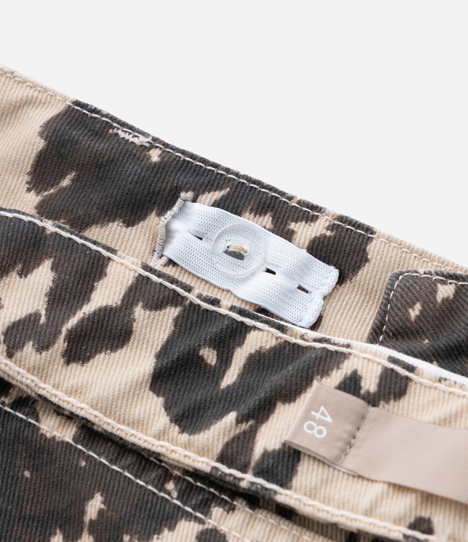 Calça Wide Leg em Sarja com Estampa de Animal Print Vaca Curve & Plus Size Bege 10