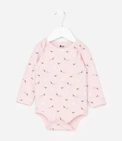 Body Infantil com Estampa Mini Abelhinhas - Tam RN a 18 meses