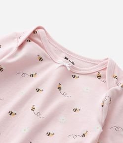 Body Infantil com Estampa Mini Abelhinhas - Tam RN a 18 meses