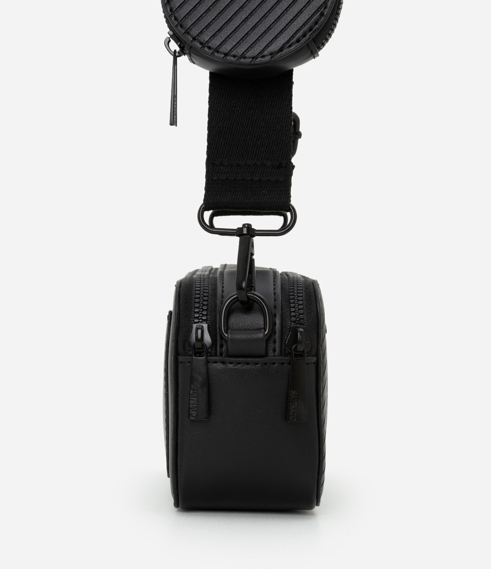 Bola Câmera Bag com Alça Transversal e Porta Moedas Preto 3