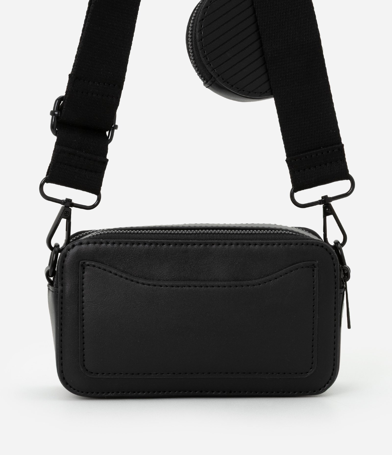 Bola Câmera Bag com Alça Transversal e Porta Moedas Preto 4