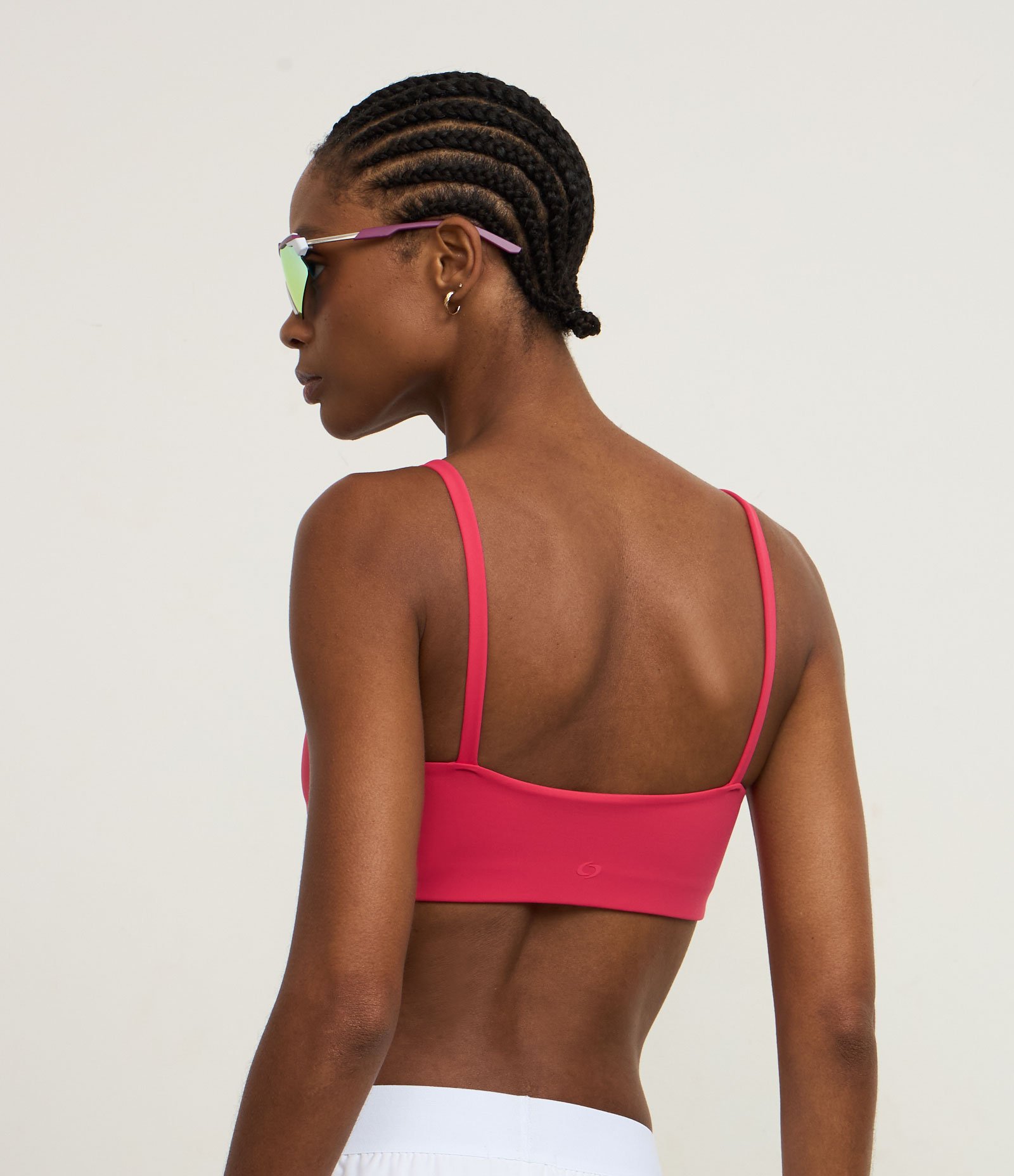 Top Esportivo em Poliamida com Alças Finas Rosa Vibrante 4