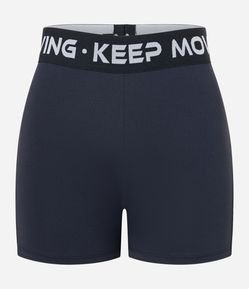 Bermuda Crossfiteira em Microfibra com Cós Elástico Keep Moving