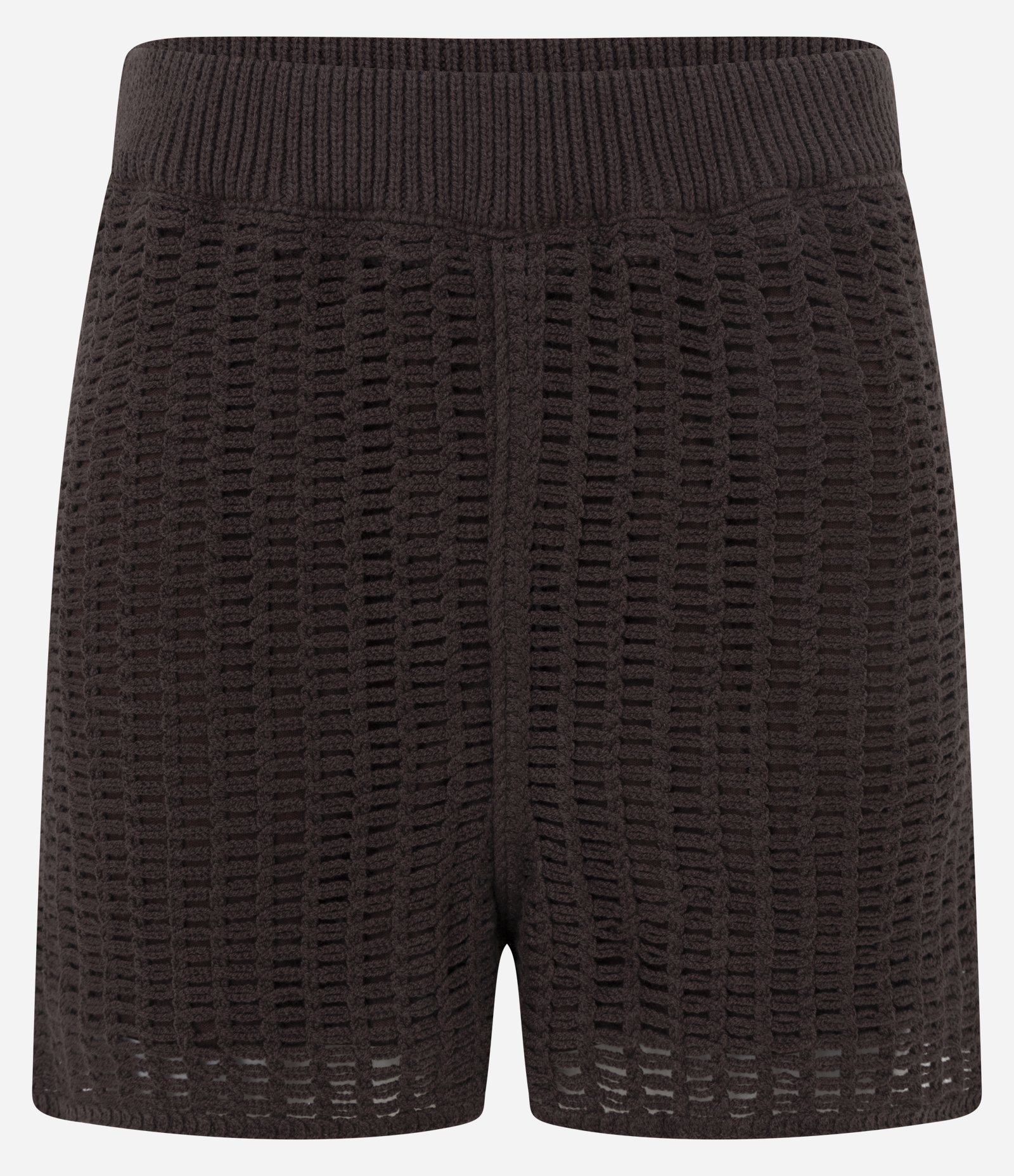 Short em Tricô com Forro Marrom 6