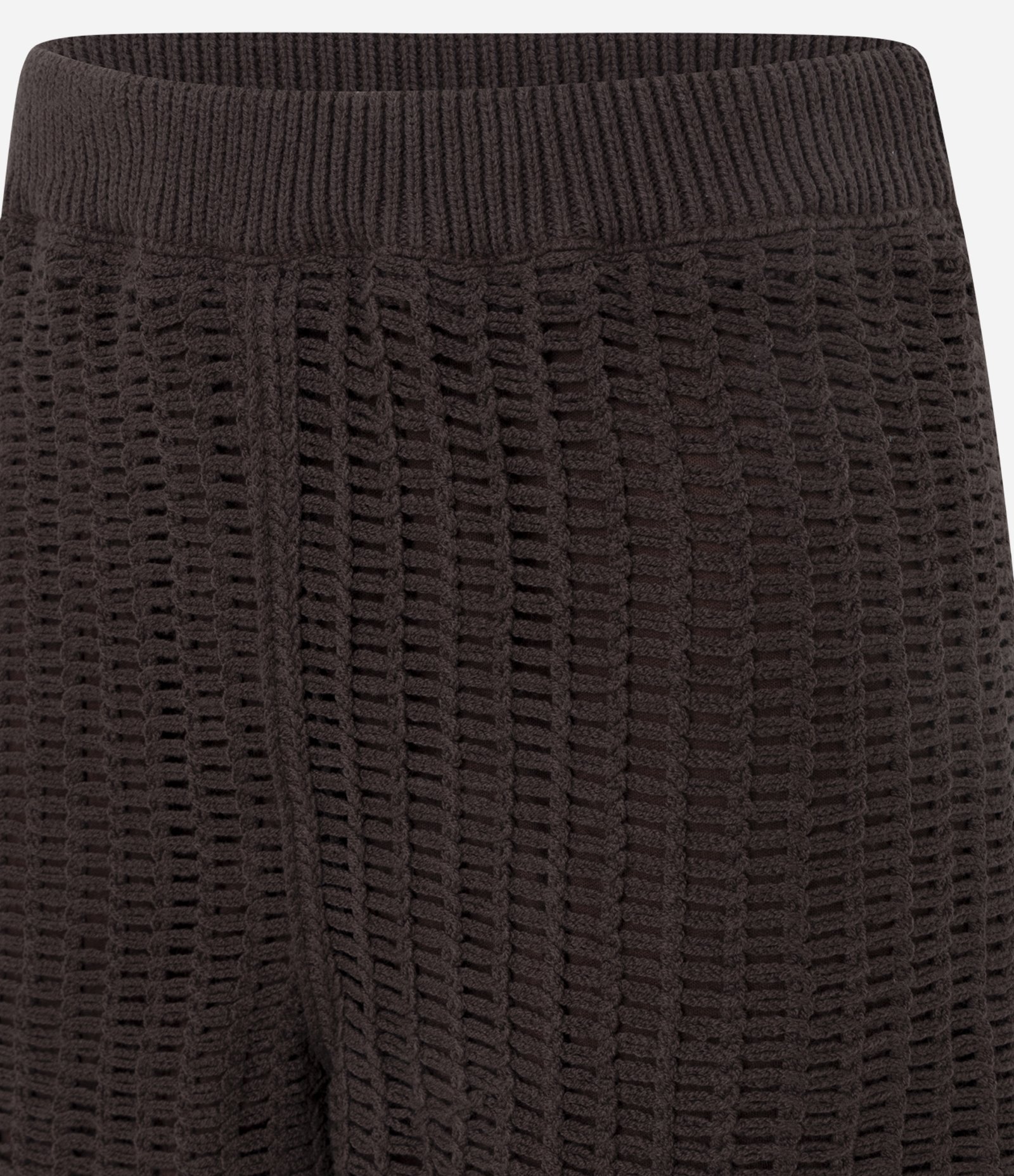 Short em Tricô com Forro Marrom 7