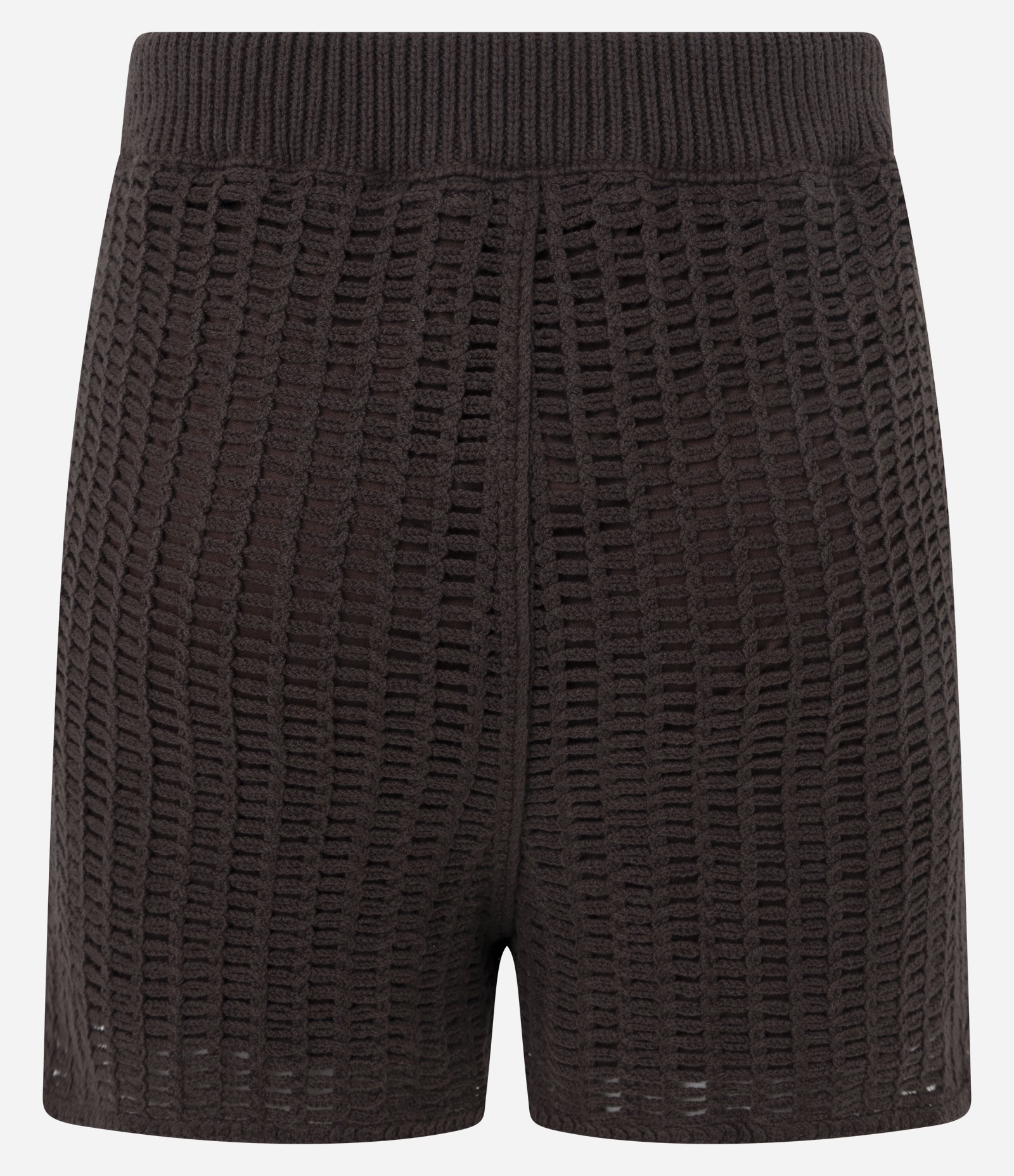 Short em Tricô com Forro Marrom 8