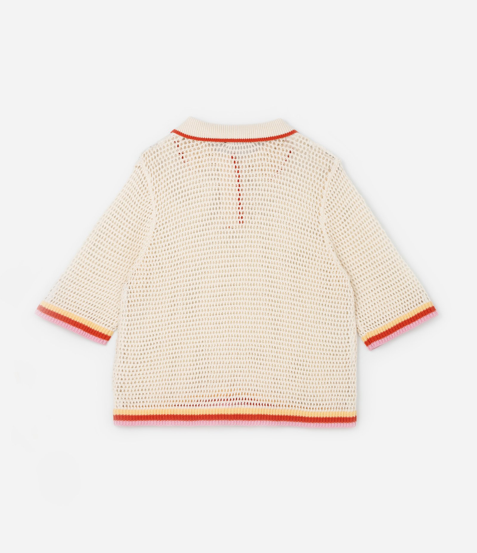 Blusa Cropped em Tricô com Gola Polo Curve & Plus Size Off White 4