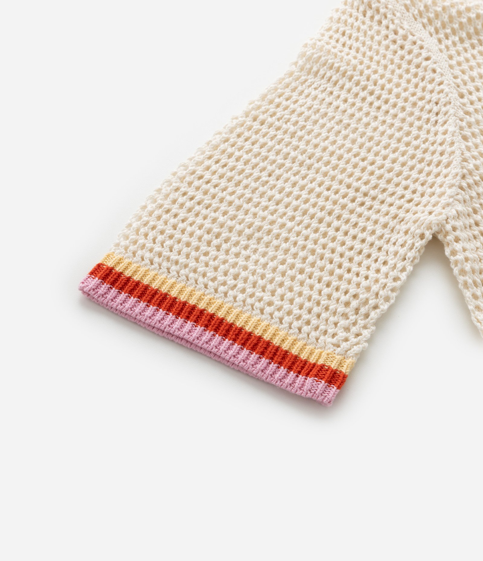 Blusa Cropped em Tricô com Gola Polo Curve & Plus Size Off White 6