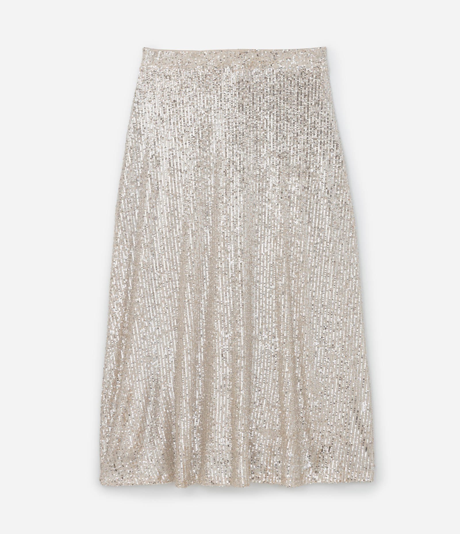 Saia Midi em Paetê Curve & Plus Size Champagne 5