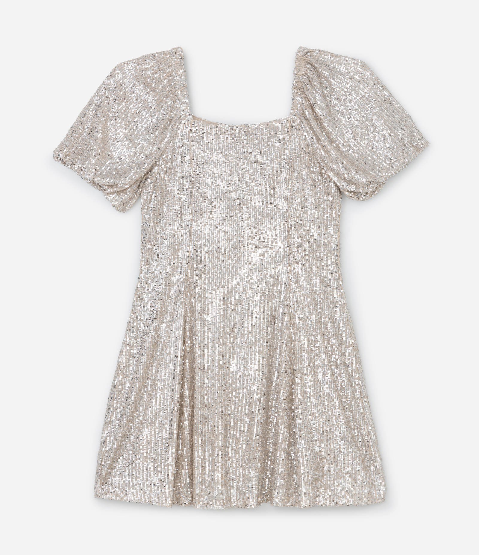 Vestido Curto em Paetê Curve & Plus Size Champagne 6